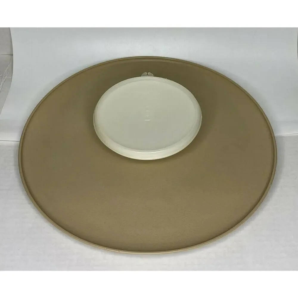 Vtg Tupperware Dip & Serve Tray‎ Set Tan 492-3 U181